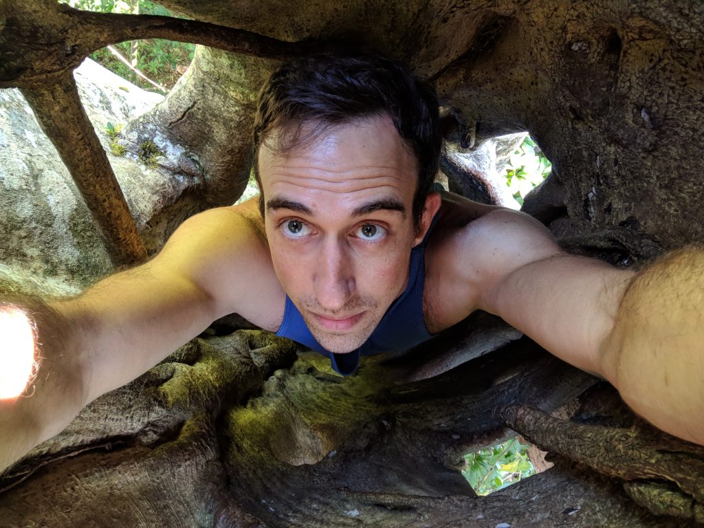Chris Chronopoulos in a tree